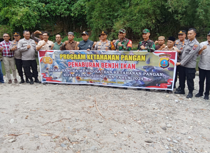 Kapolres PSP bersama Forkopimda Tebar Puluhan Ribu Bibit Ikan, Dukung Ketahanan Pangan Prabowo Subia