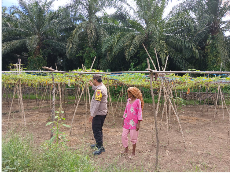 Bhabinkamtibmas Polsek Batunadua Lakukan Sambang ke Petani Sayur di Desa Pudun