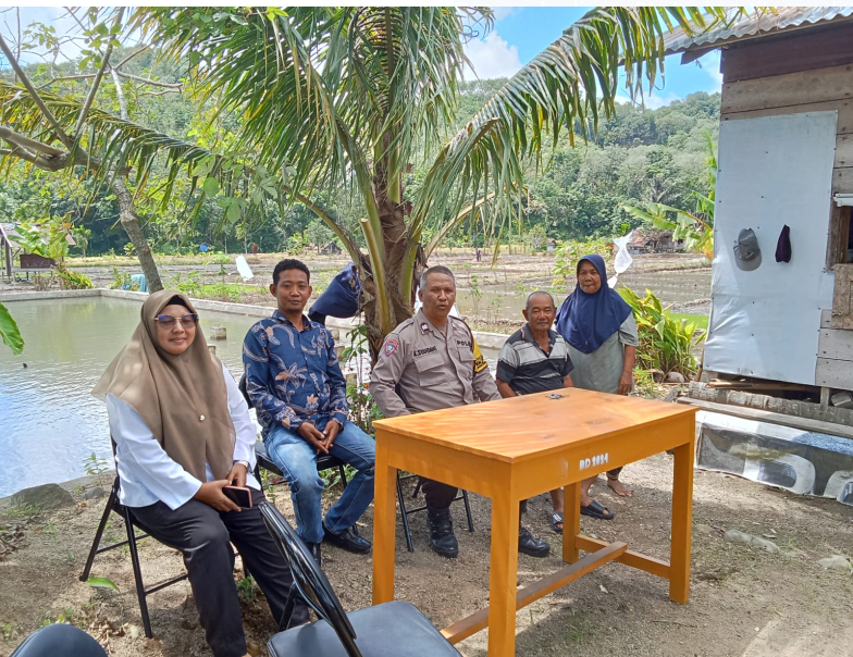 Dukung Program pemerintah  Ketahanan pangan  Bhabinkamtibmas Polsek Hutaimbaru sambangi petani 