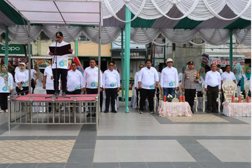 Kapolres Padangsidimpuan Hadiri  Upacara HKN) ke-60 Tahun 2024  di kota Padangsidimpuan 
