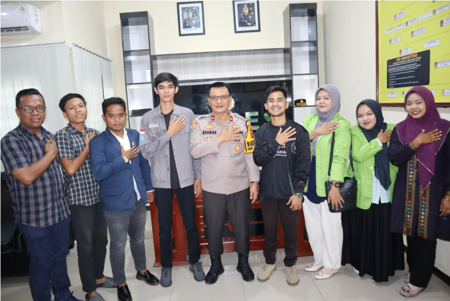 Polres  Pasp jalin kordinasi  yang baik Terima Audensi BEM Nusantara 