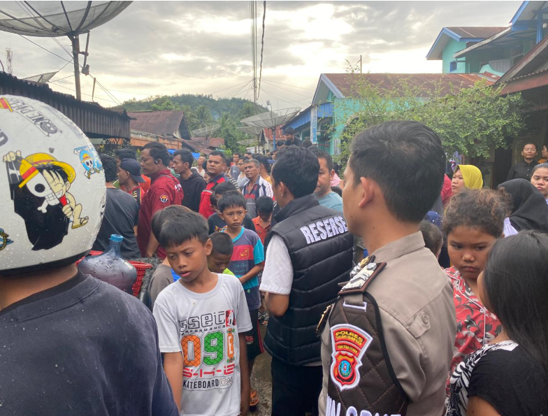 1 Unit Rumah permanen terbakar di  janji bangun Kota Padangsidimpuan 