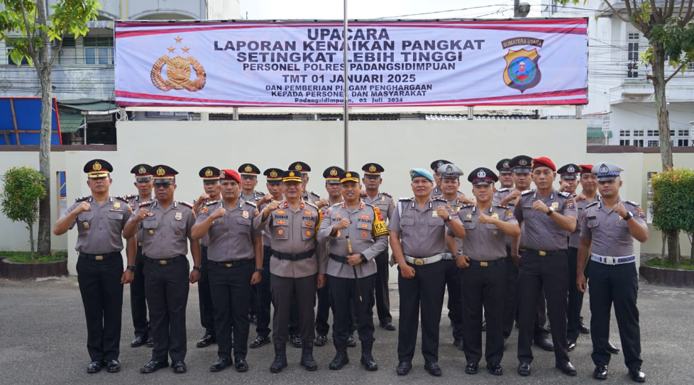 Kapolres PSP Pimpin Upacara   Kenaikan Pangkat  Dari Perwira Hingga personel