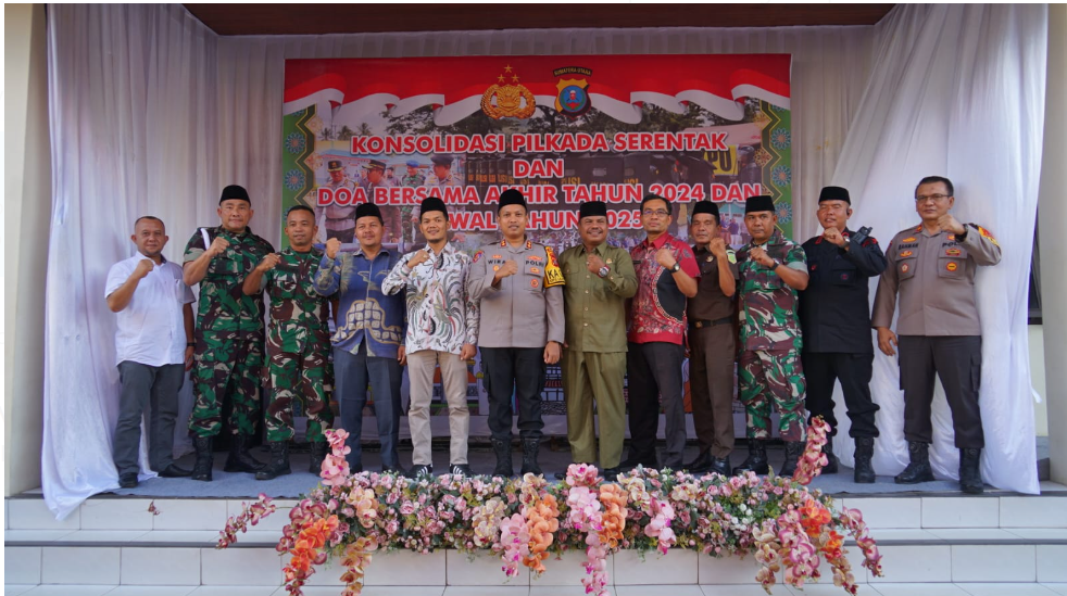Kapolres PSP bersama Forkopimda menggelar   konsolidasi Pilkada Serentak 2024  dan Doa  bersama samb