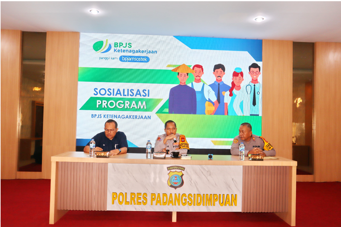 polres PSP Berkolaborasi dengan BPJS Ketenagakerjaan Gelar Sosialisasi 