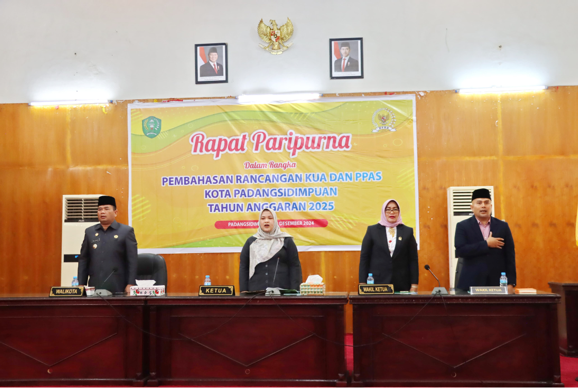 DPRD Kota Padangsidimpuan Gelar Rapat Paripurna Penyampaian Pengantar Rancangan KUA-PPAS Tahun 2025