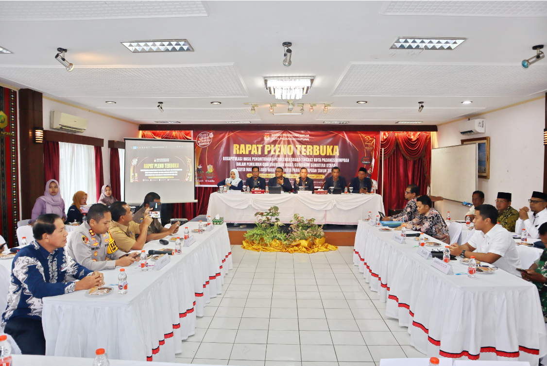 Kapolres hadiri  Rapat Pleno Terbuka Rekapitulasi Hasil Perhitungan Perolehan  suara  tingkat Kota P