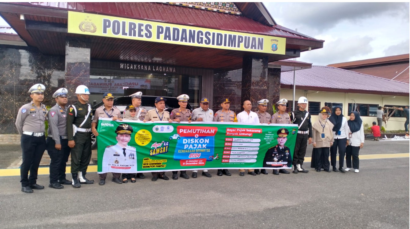 Satlantas polres PSP  Bersama UPT samsat gelar  razia Gabungan Pajak Kenderaan Bermotor