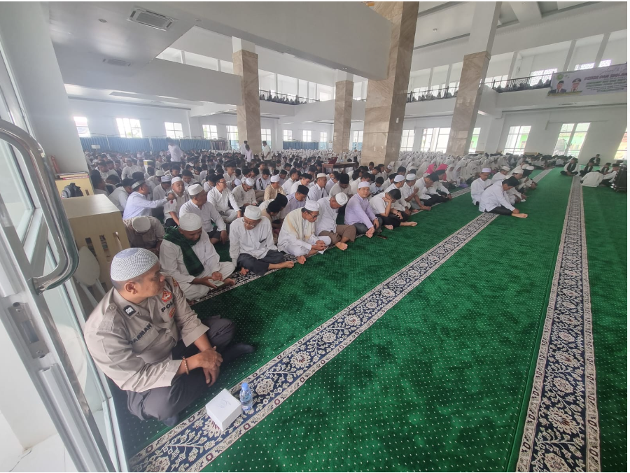 Ribuan Jamaah Hadiri Dzikir dan Shalawat Akbar di Masjid Al Abror, Polres PSP Siagakan Pengamanan