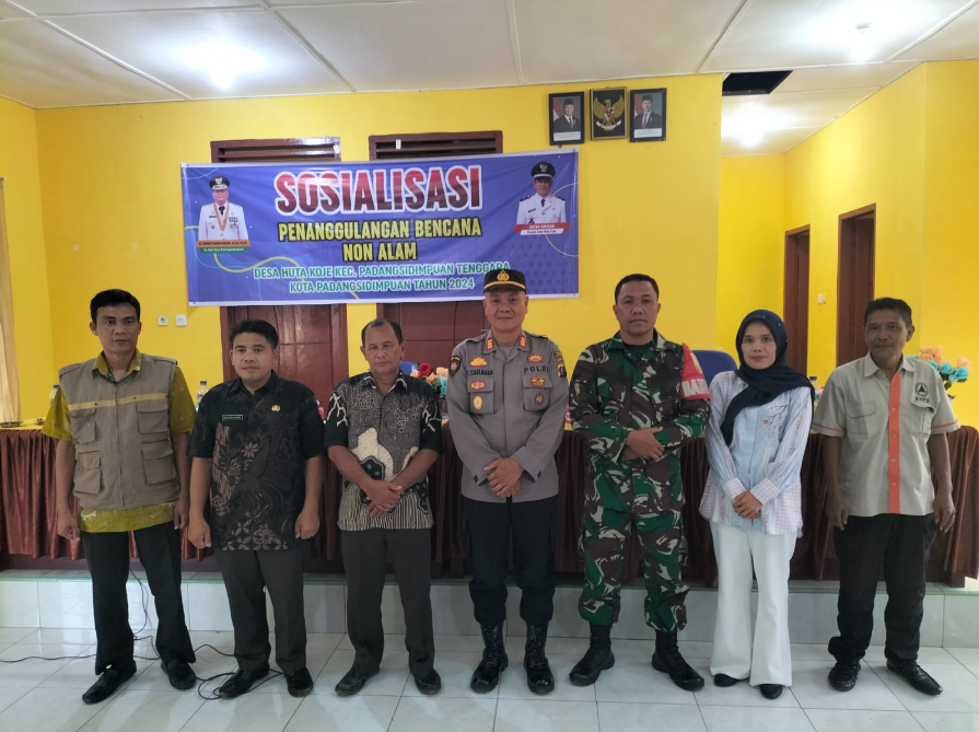 Kapolsek Batunadua Hadiri Sosialisasi Bencana Non Alam di desa  Huta Koje