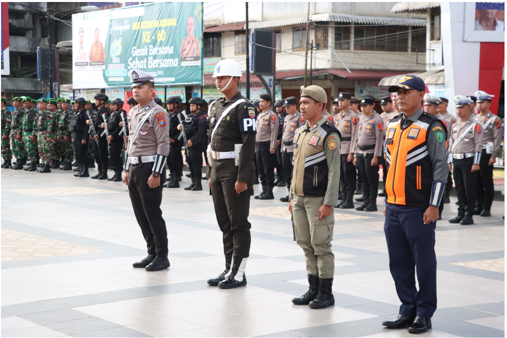 Jelang Nataru, Polres Padangsidimpuan Gelar Apel Operasi Lilin Toba 2024 