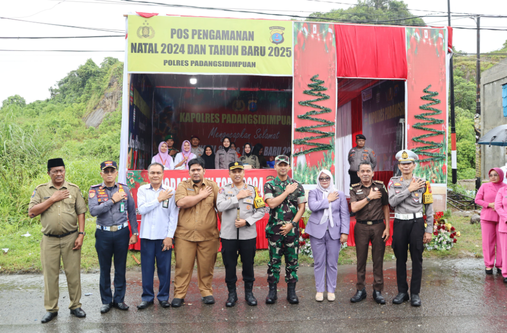 Tinjau Langsung Kesiapan Personel, Kapolres Padangsidimpuan Cek Pos Pam dan Pos Yan Bersama Forkopim