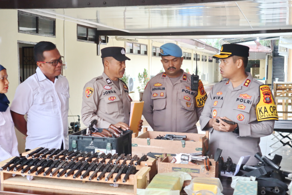 Kapolres PSP Bersama PJu cek senpi personel