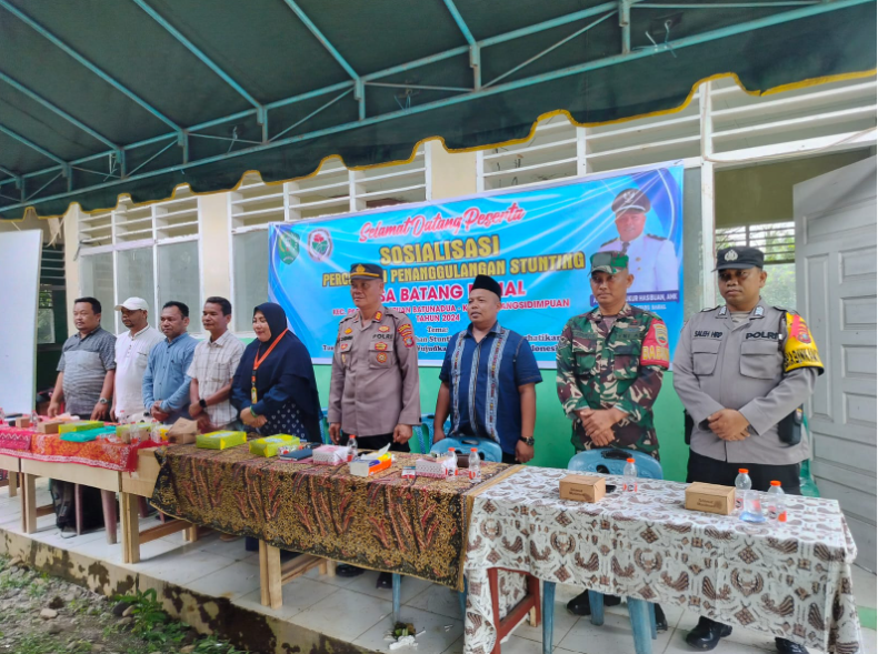 Forum Komunikasi Pimpinan Kecamatan Batunadua Gelar Sosialisasi Stunting di Batang Bahal