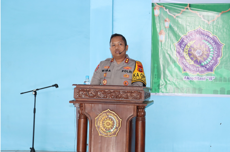 Kapolres PSP sebagai Narasumber PENANGANAN KEJAHATAN TERHADAP ANAK pada acara silaturahmi Akademisi 