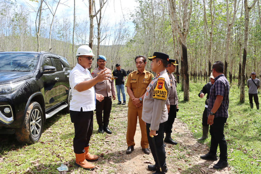 Dukung Program Pemerintah dalam ketahanan Pangan Kapolres PSP cek lahan penanaman jagung di Areal PT