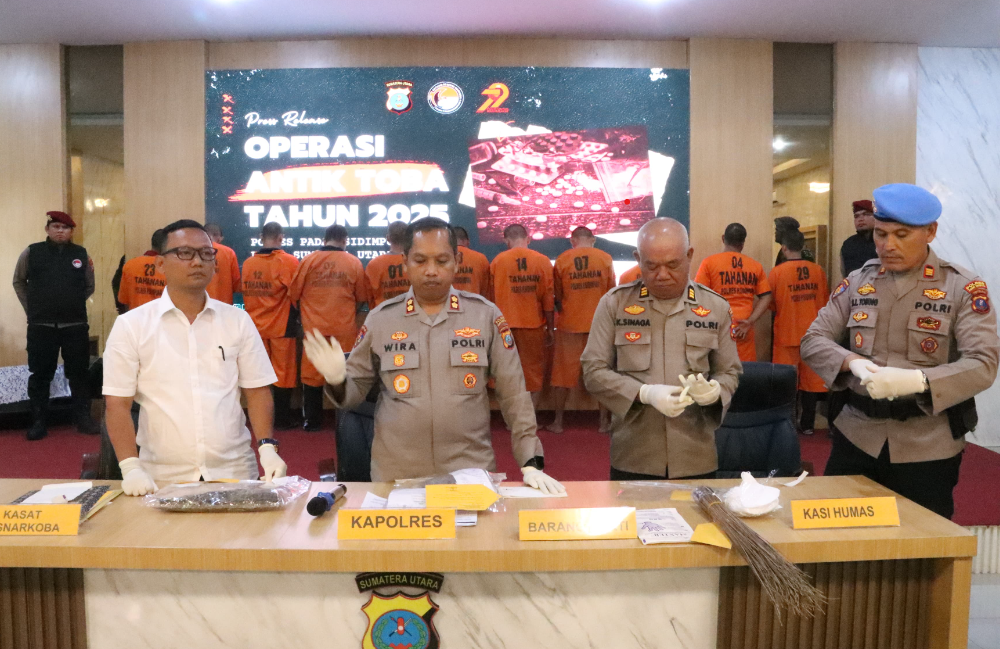 Polres Padangsidimpuan Rilis Hasil Operasi Antik Toba 2025