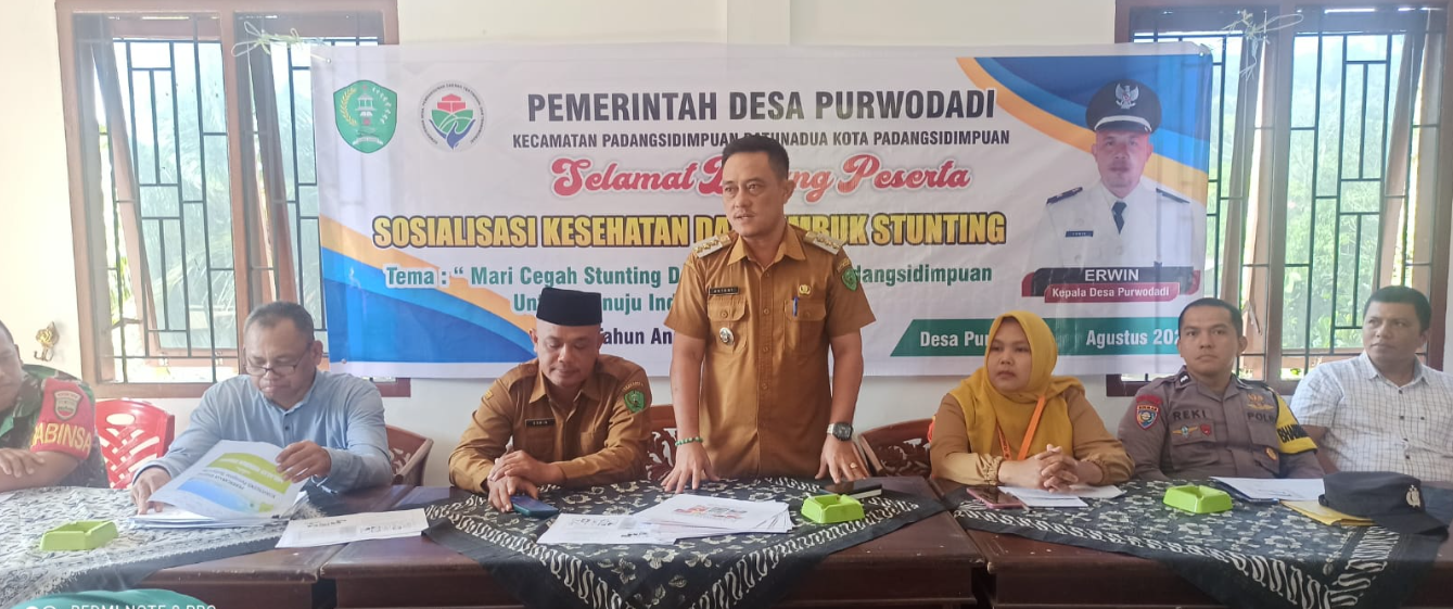 Polisi dan Aparat Gabungan Beri Edukasi Pencegahan Stunting di Desa Purwodadi
