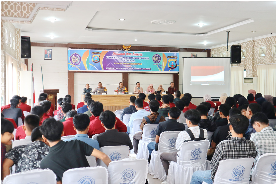 Polres Padangsidimpuan dan UM Tapsel Jalin Kerja Sama, Kapolres Beri Kuliah Umum Hukum