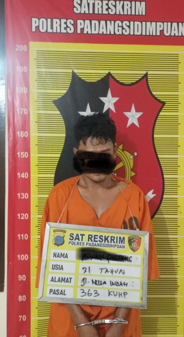 Polisi Padangsidimpuan Ungkap Kasus Pencurian dengan Pemberatan, Pelaku Ditangkap Setelah Enam Bulan