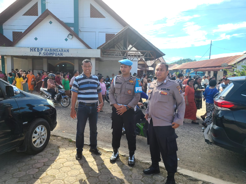 Jamin Keamanan Umat, Polres Padangsidimpuan Rutin Patroli Gereja