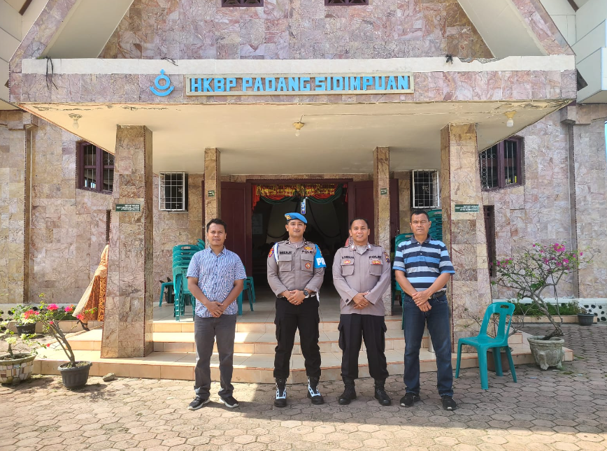 Polres Padangsidimpuan Tingkatkan Keamanan Ibadah Minggu di Gereja HKBP