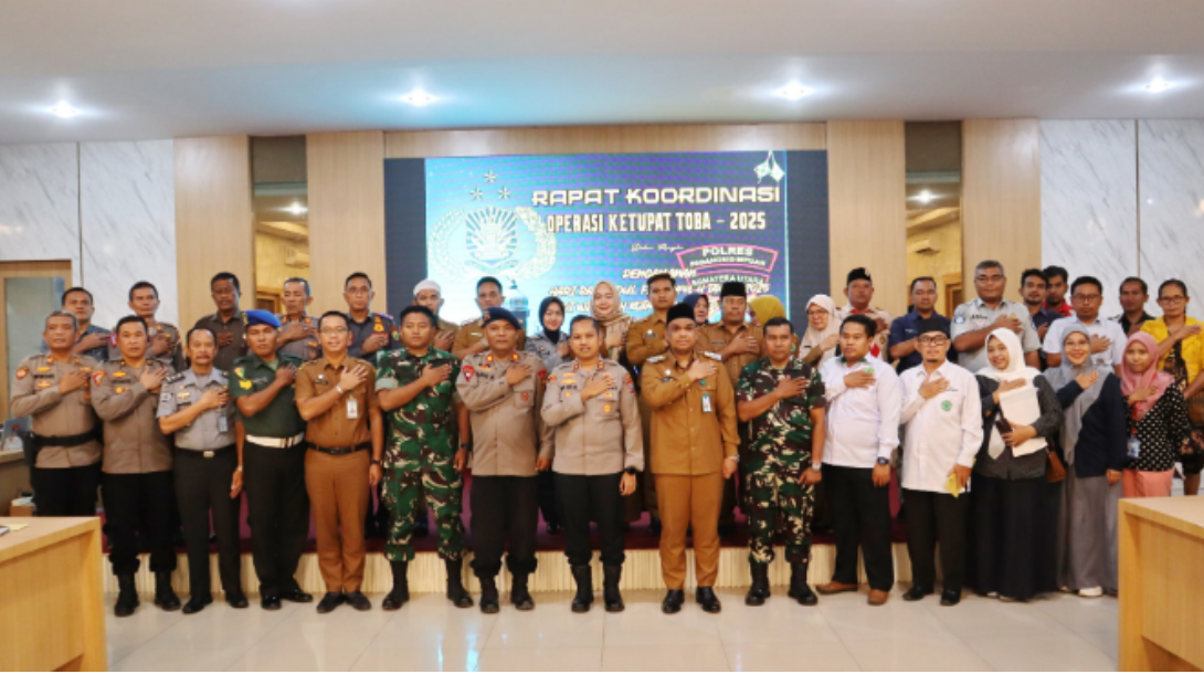 Kapolres Padangsidimpuan, pimpin rapat Linsek Operasi Ketupat Toba 2025