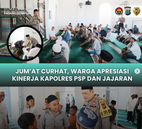 Warga Apresiasi Kinerja kapolres PSP dan jajaran Pada Saat Jumat Curhat