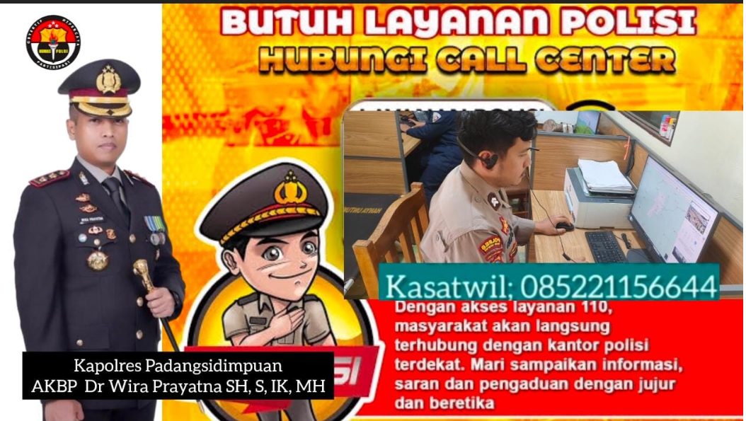 Polres Padangsidimpuan Optimalkan Call Center 110, Layanan Cepat 24 Jam untuk Masyarakat