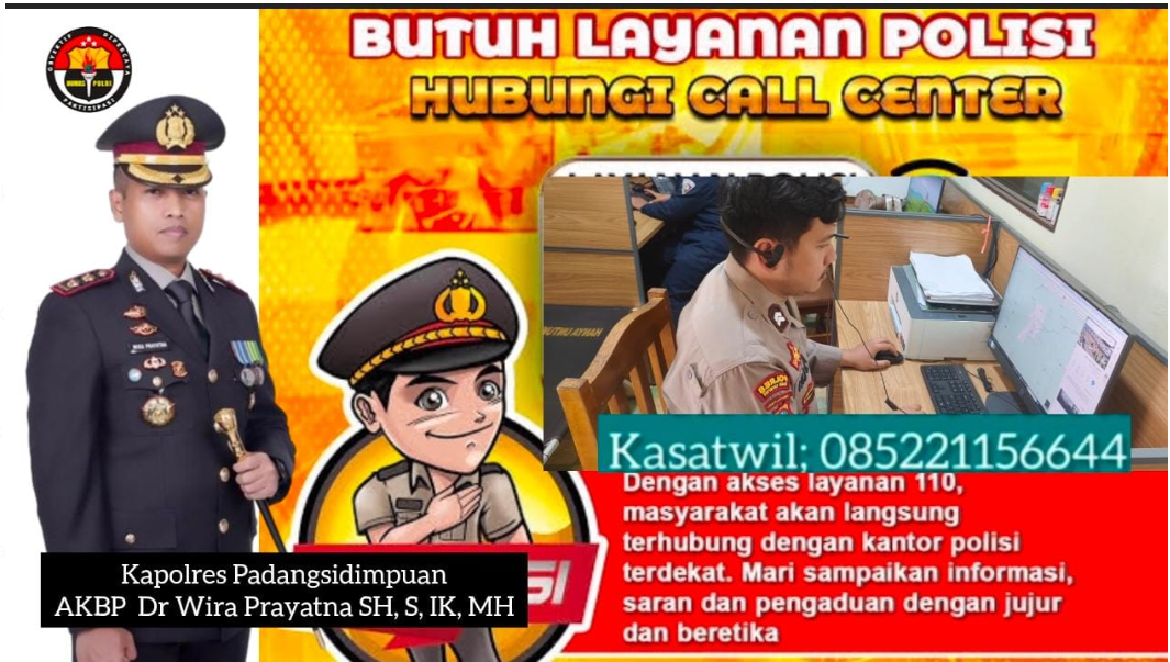 Jelang Pilkada Polres Padangsidimpuan  Optimalkan Call Center 110