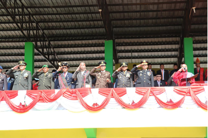 Kapolres Padangsidimpuan Ikuti Upacara Detik-Detik Proklamasi di kota Padangsidimpuan