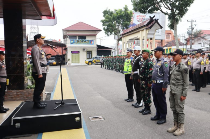 Polres Padangsidimpuan Apel Gelar Pasukan Ops Patuh Toba 2024